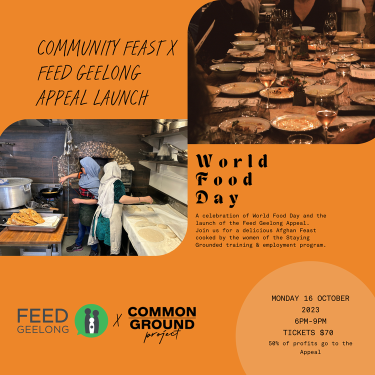Launch the Feed Geelong appeal at Common Ground with a community feast